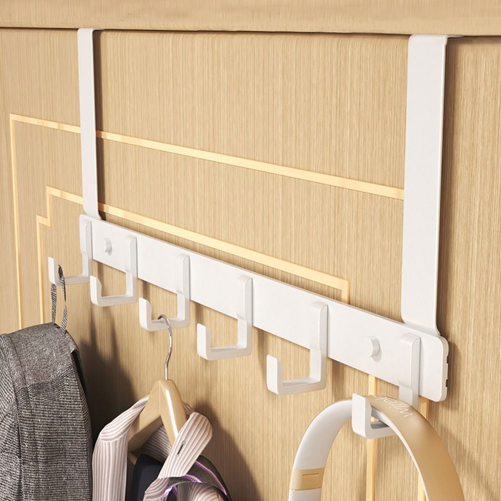 Home Bathroom Essentials - Hooks Over The Door 6 Hooks