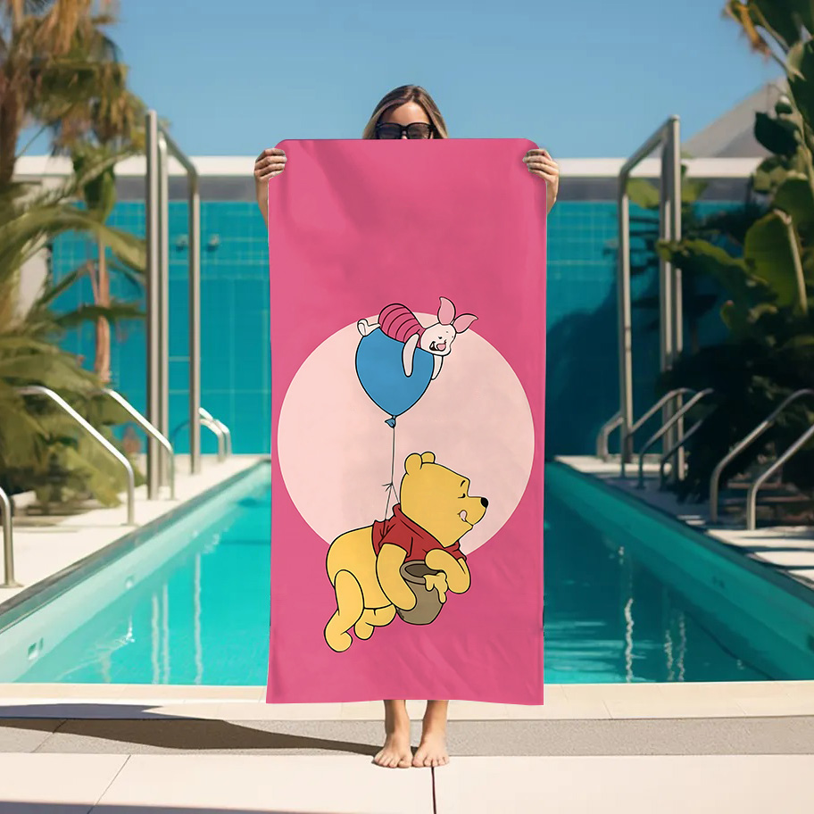 Large Bath Towel W-Winnie the  - Home Bathroom With Sauna ulasan dan harga