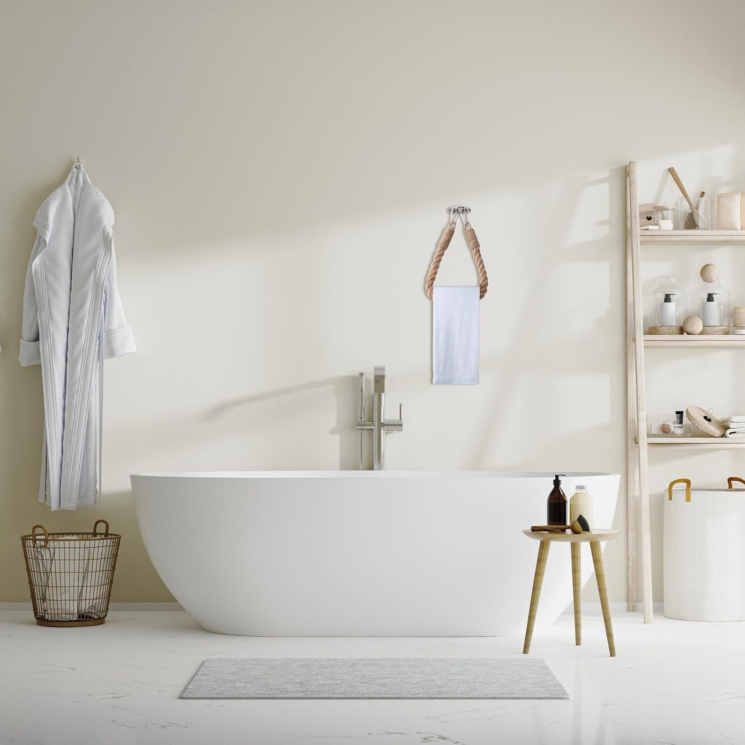Hemp Rope Towel Holder, Creati - Home Bathroom Paper Towel Holder ulasan dan harga