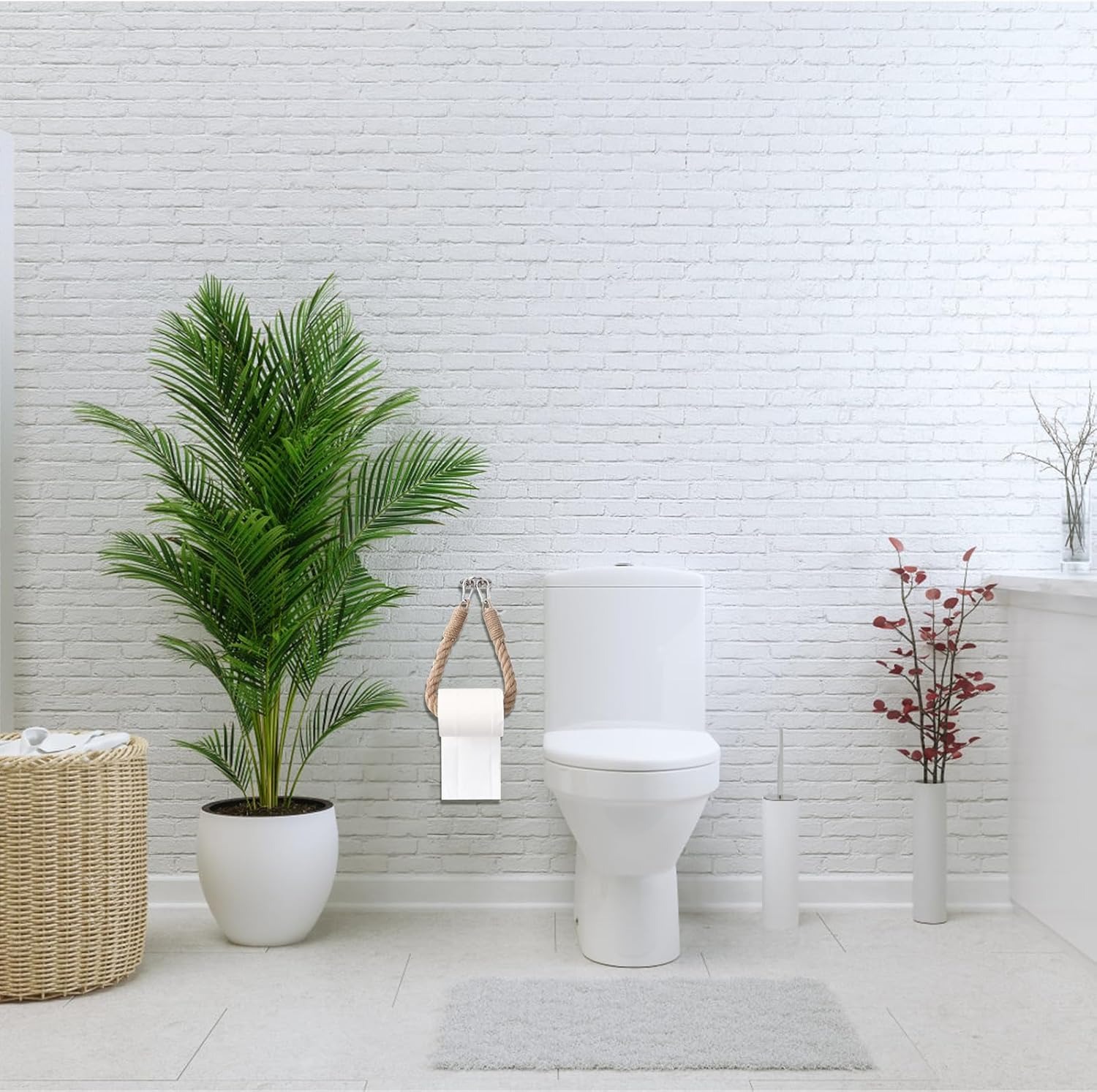 Hemp Rope Towel Holder, Creati - Home Bathroom Paper Towel Holder ulasan dan harga