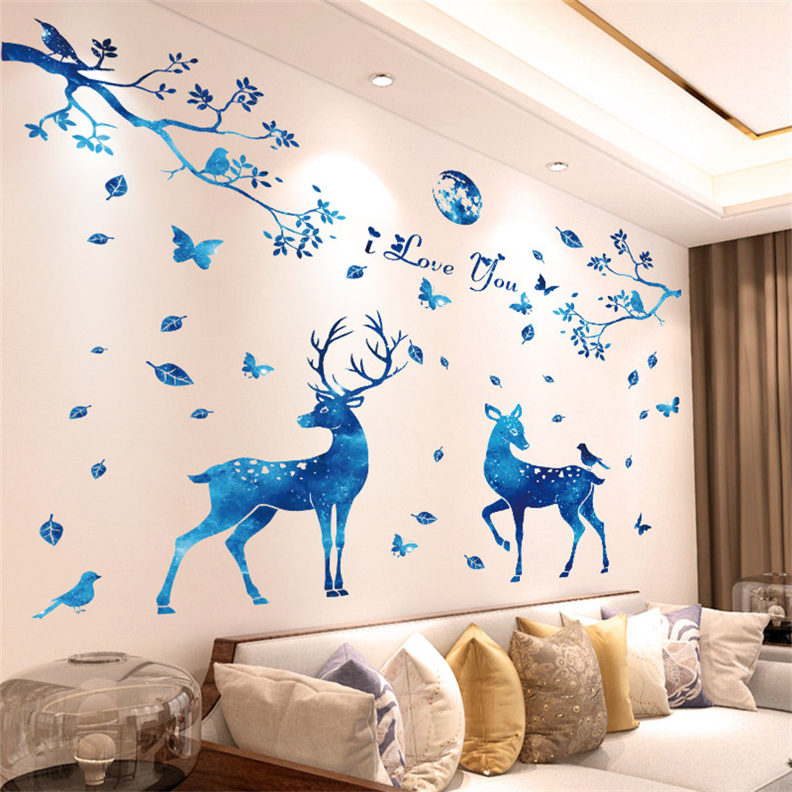 3D Butterfly Flower Colorful W - Home Bathroom Wallpaper ulasan dan harga
