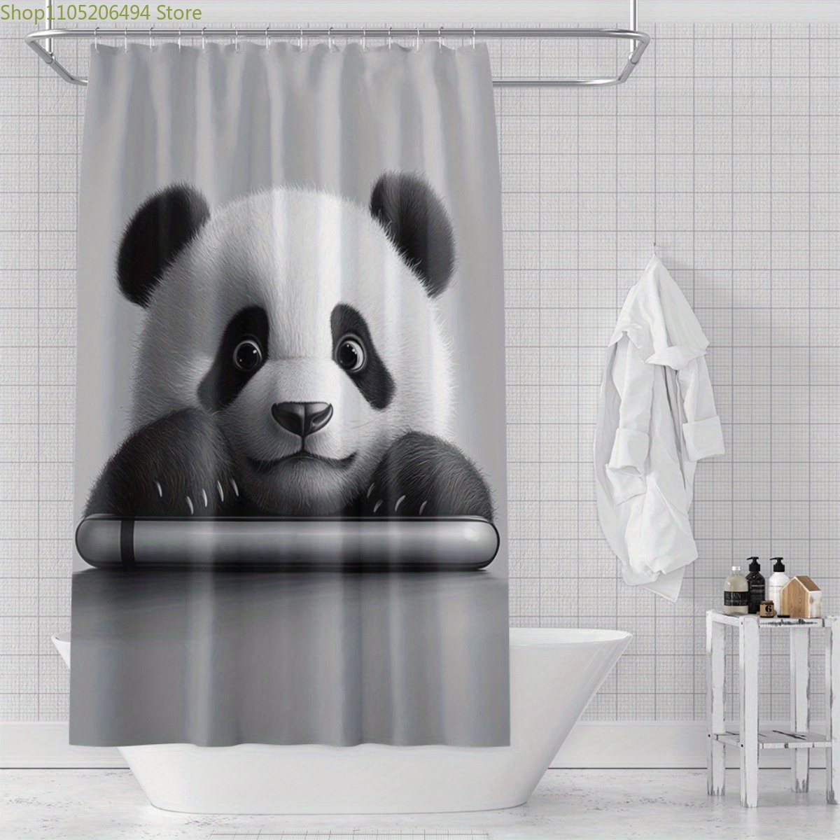 Cute Panda Bear Shower Curtain - Home Bathroom Design Ideas ulasan dan harga