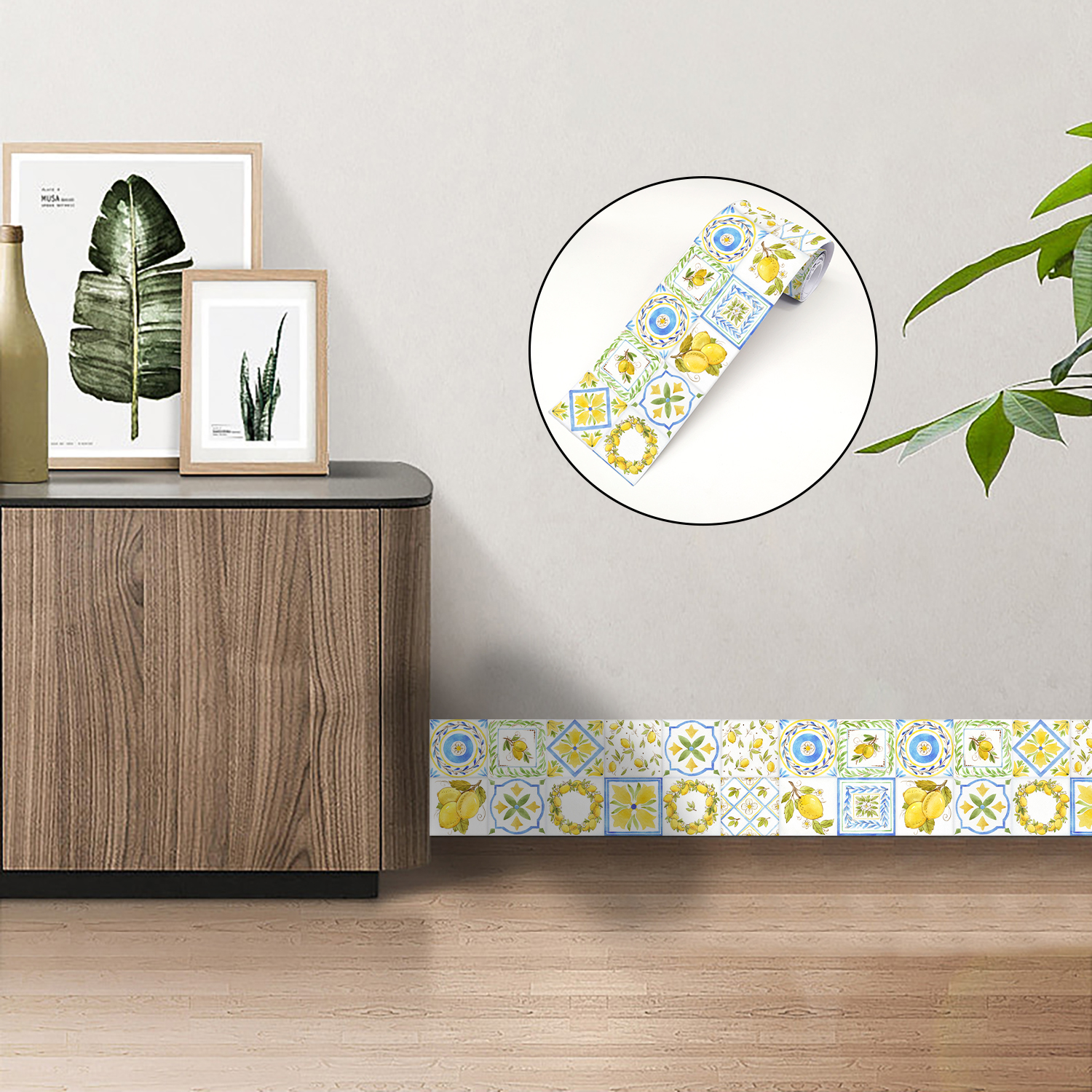 Fresh Style Lemon Ceramic Wall - Home Bathroom Wallpaper ulasan dan harga