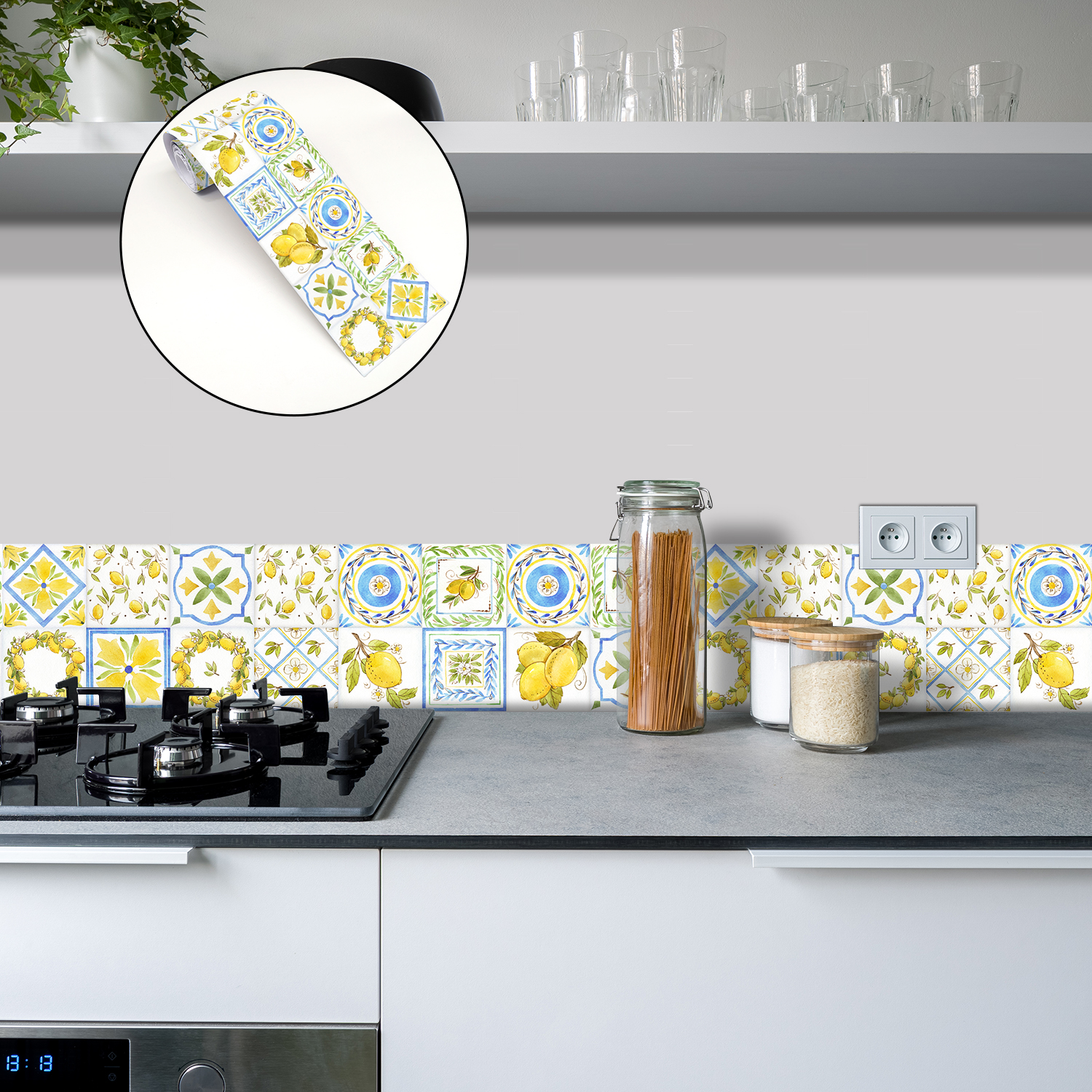 Fresh Style Lemon Ceramic Wall - Home Bathroom Wallpaper ulasan dan harga