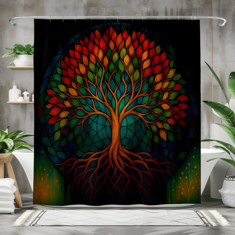 Bohemian Tree of Life Shower C - Home Bathroom Design Ideas ulasan dan harga