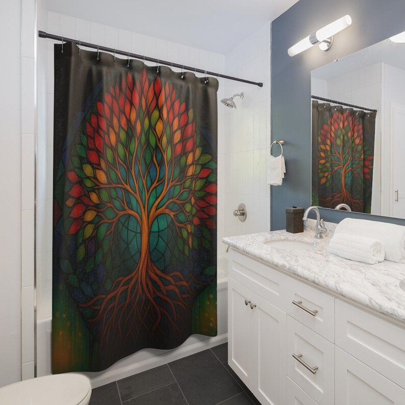 Bohemian Tree of Life Shower C - Home Bathroom Design Ideas ulasan dan harga