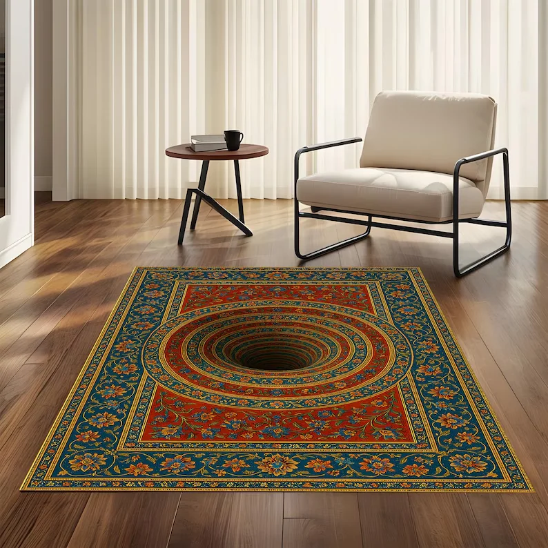 3D Illusion Area Rug with Vort - Home Bathroom Design Ideas ulasan dan harga