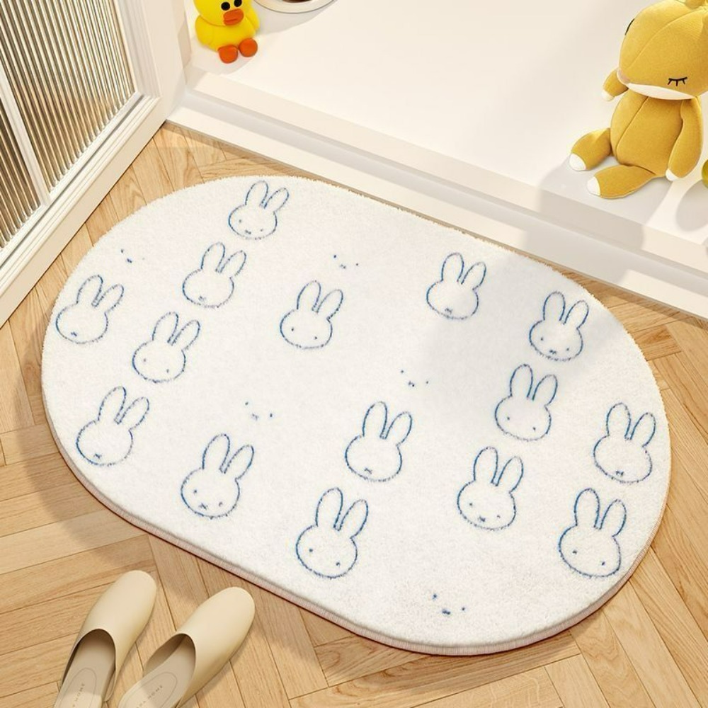 Miffy Cartoon Floor Mat Soft I - Home Bathroom Essentials ulasan dan harga