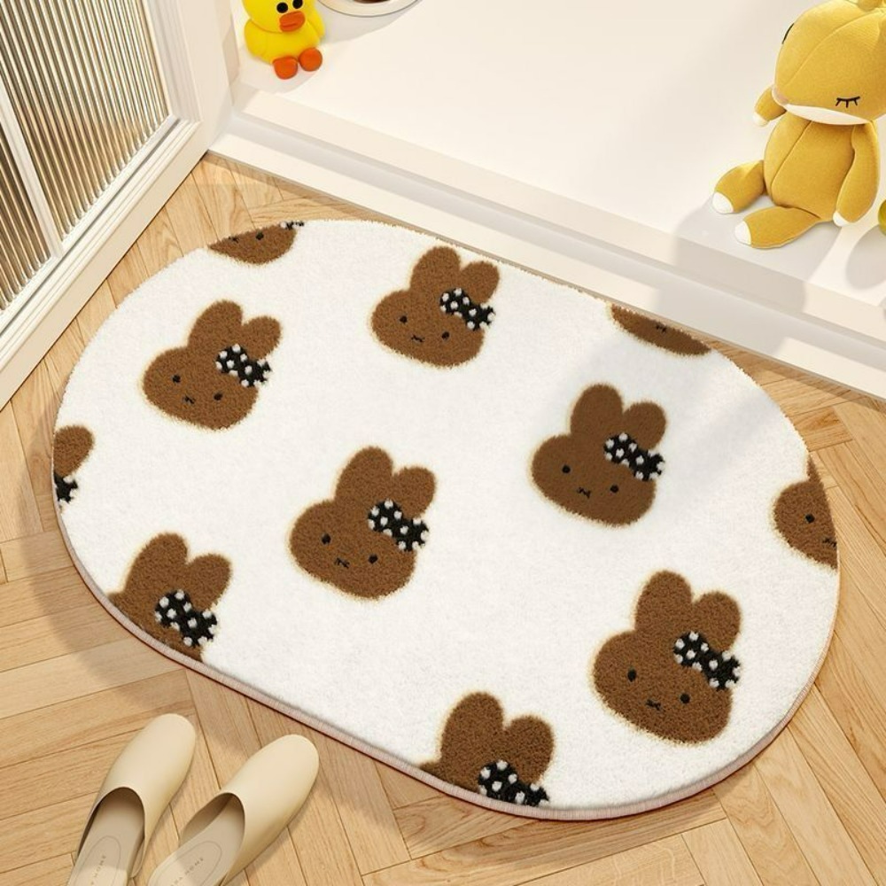 Miffy Cartoon Floor Mat Soft I - Home Bathroom Essentials ulasan dan harga