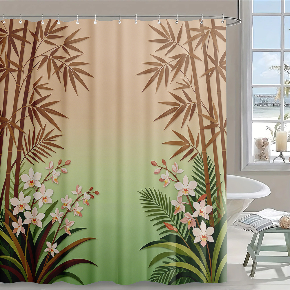 Waterproof Botanical Tropical  - Home Bathroom Design Ideas ulasan dan harga