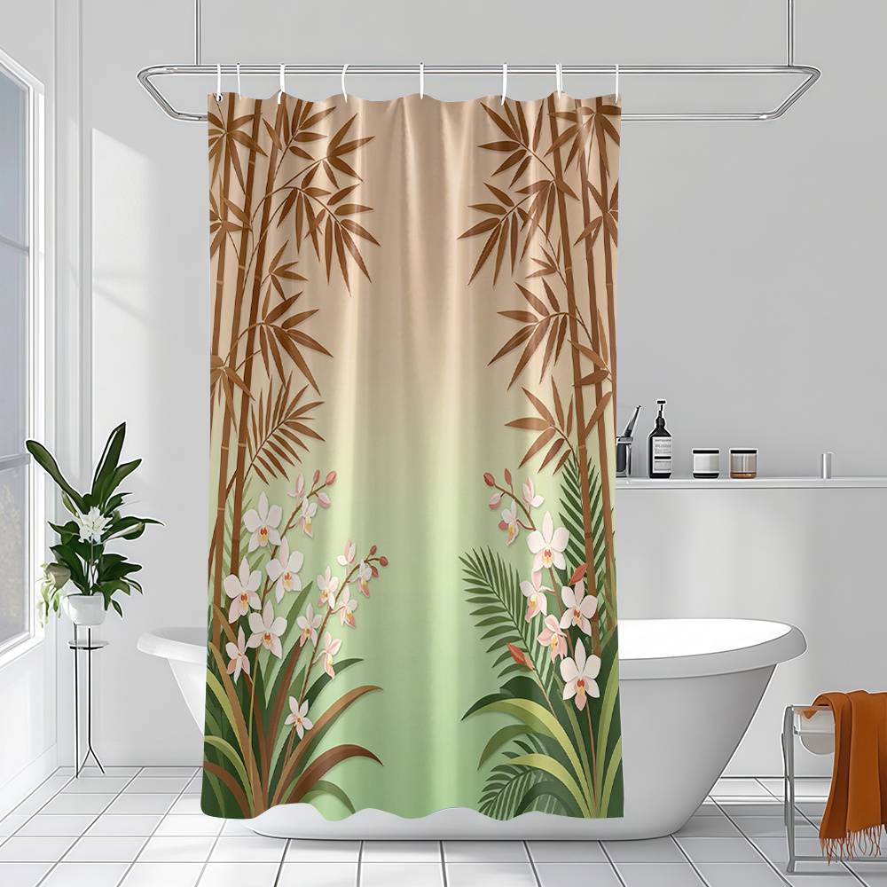Waterproof Botanical Tropical  - Home Bathroom Design Ideas ulasan dan harga