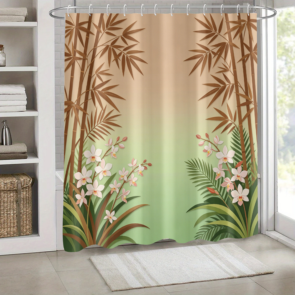 Waterproof Botanical Tropical  - Home Bathroom Design Ideas ulasan dan harga