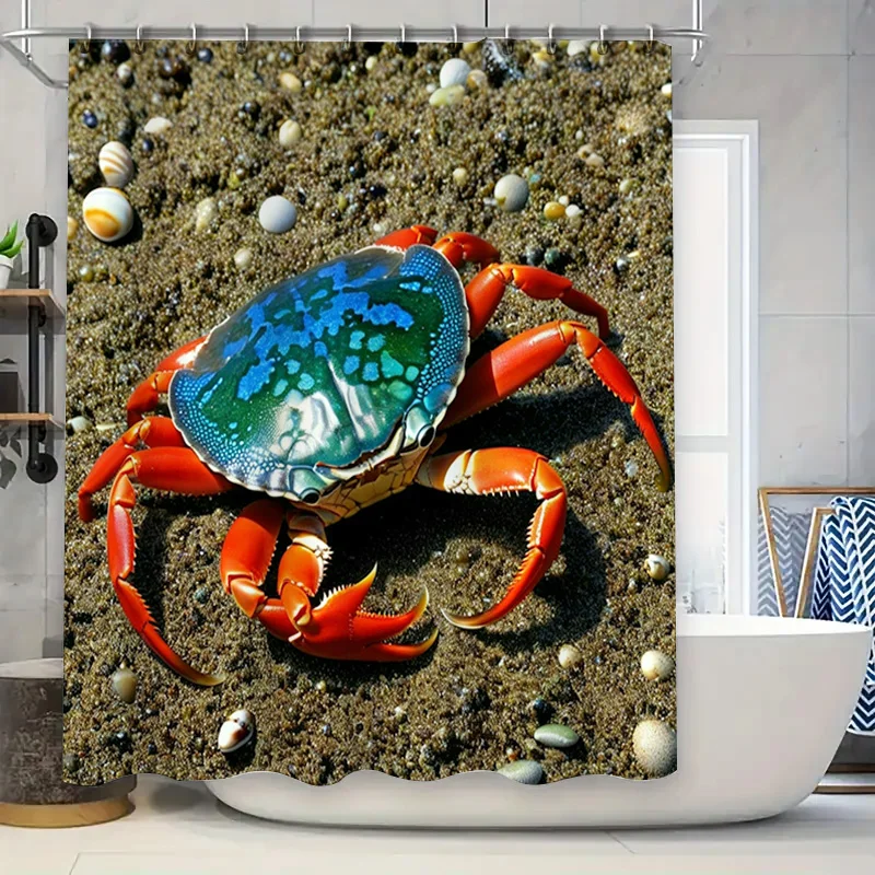 3D Printed Shower Curtain Blue - Home Bathroom Design Ideas ulasan dan harga