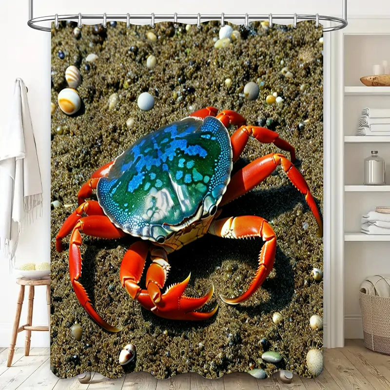 3D Printed Shower Curtain Blue - Home Bathroom Design Ideas ulasan dan harga