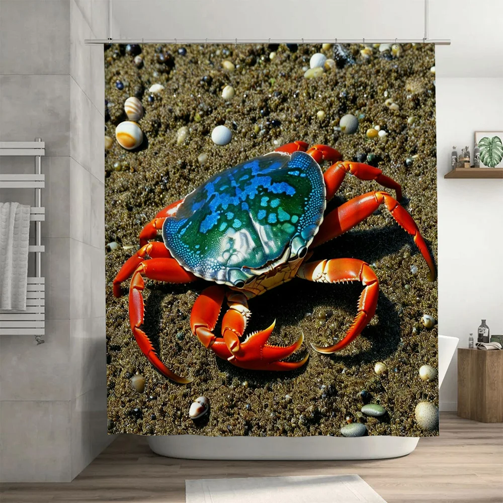 3D Printed Shower Curtain Blue - Home Bathroom Design Ideas ulasan dan harga