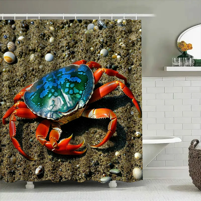 3D Printed Shower Curtain Blue - Home Bathroom Design Ideas ulasan dan harga