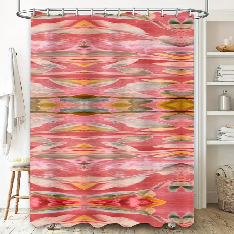Abstract Watercolor Shower Cur - Home Bathroom Design Ideas ulasan dan harga
