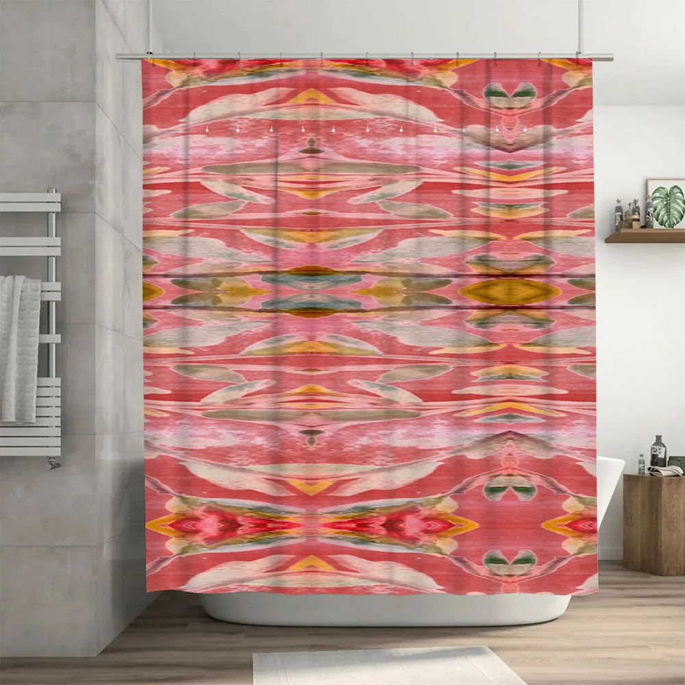 Abstract Watercolor Shower Cur - Home Bathroom Design Ideas ulasan dan harga
