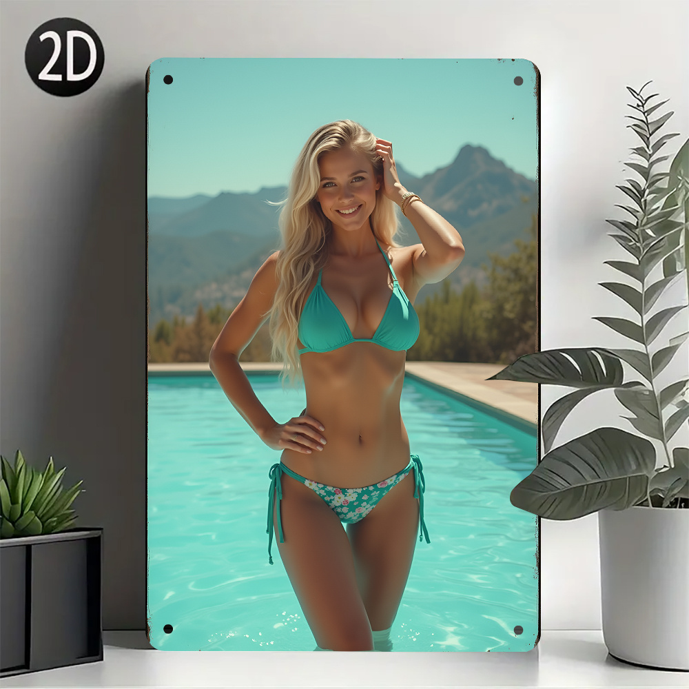 2D Flat Retro Metal Sign - Tur - Home Bathroom Design ulasan dan harga