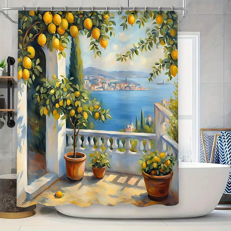 Mediterranean Lemon Garden Sho - Home Bathroom Design Ideas ulasan dan harga