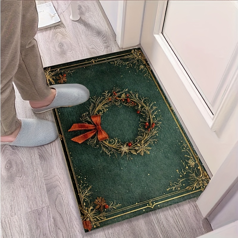 Christmas Wreath Printed Flann - Home Bathroom Design Ideas ulasan dan harga