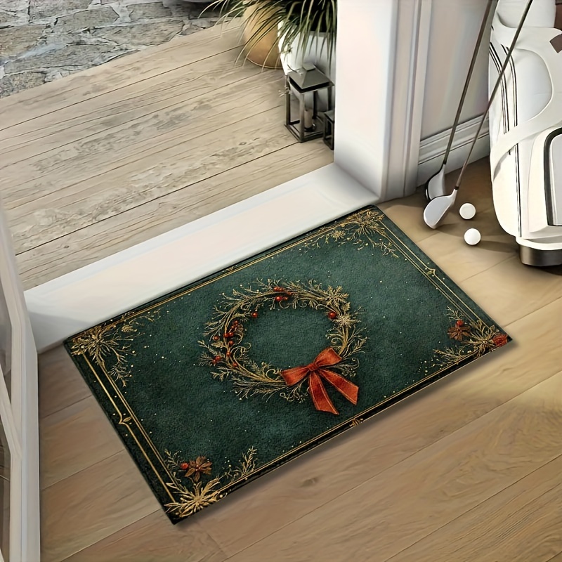 Christmas Wreath Printed Flann - Home Bathroom Design Ideas ulasan dan harga