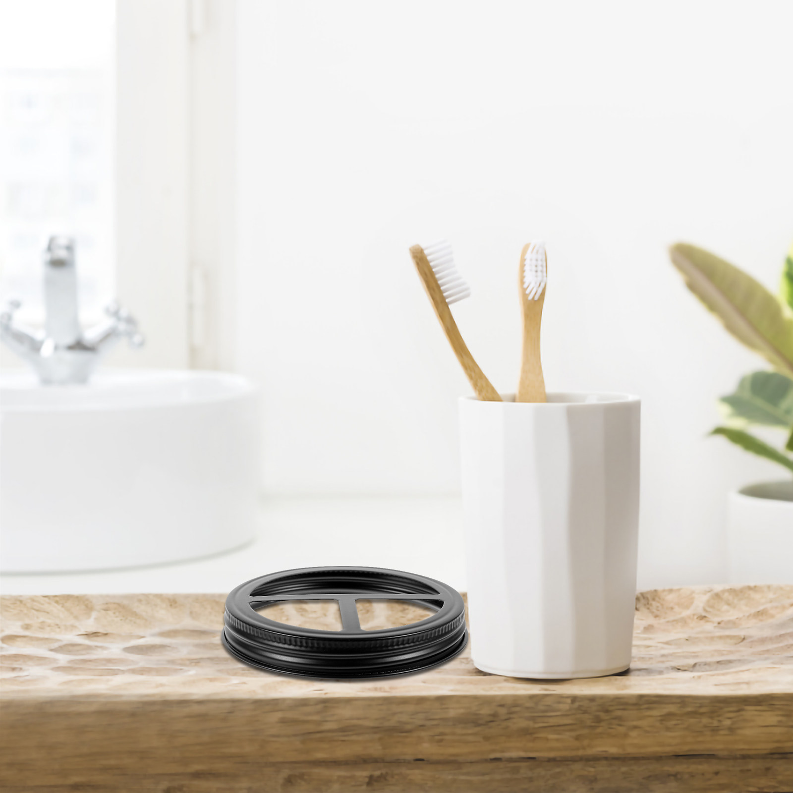 2Pcs Stainless Steel Mason Jar - Toothbrush Holder Set ulasan dan harga