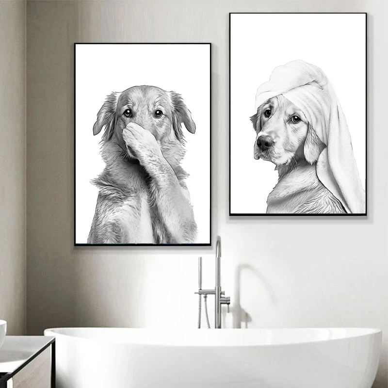 Cat Giraffe Dog Elephant Toile - Home Bathroom Wallpaper ulasan dan harga