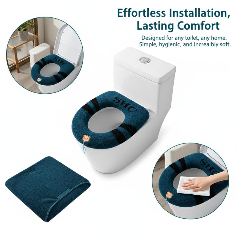Soft Warm Toilet Seat Cover 1P - Home Bathroom Essentials ulasan dan harga