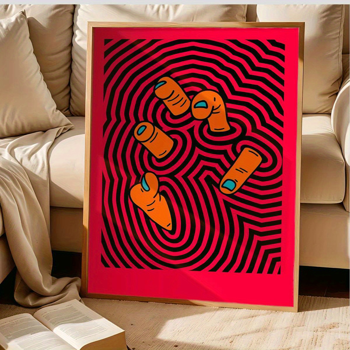 Modern Abstract Finger Art Pos - Home Bathroom Design ulasan dan harga