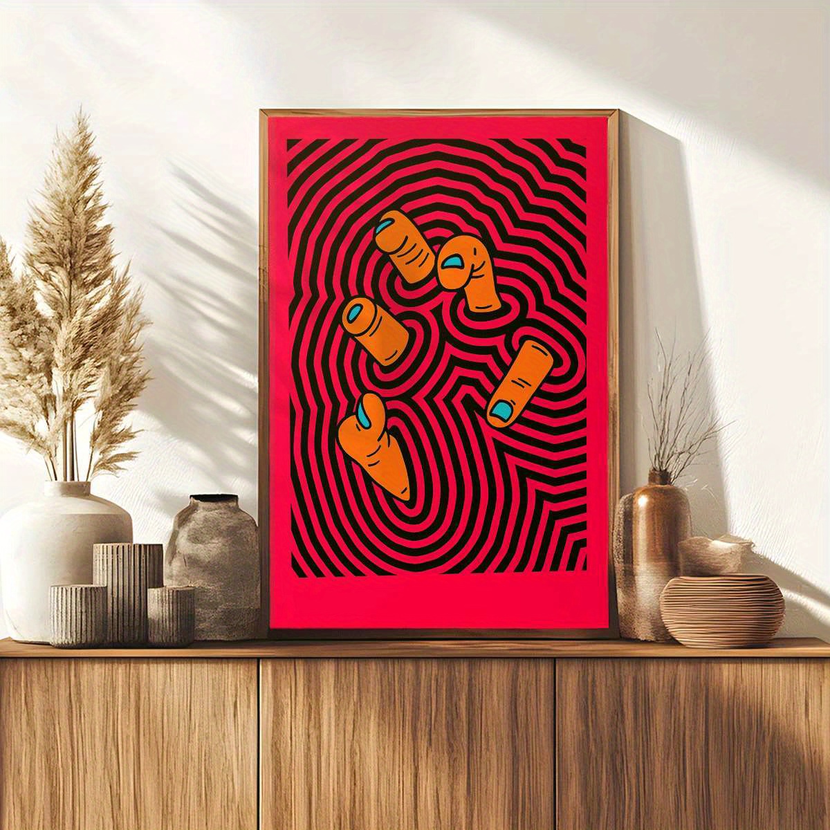 Modern Abstract Finger Art Pos - Home Bathroom Design ulasan dan harga