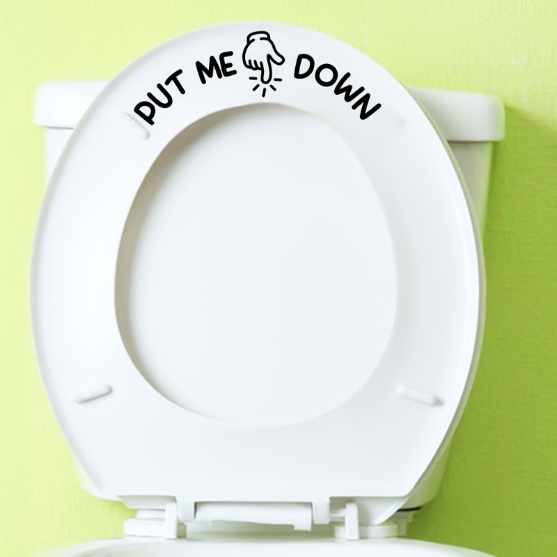 2Pcs Funny Toilet Sticker PUT  - Home Bathroom Design Ideas ulasan dan harga