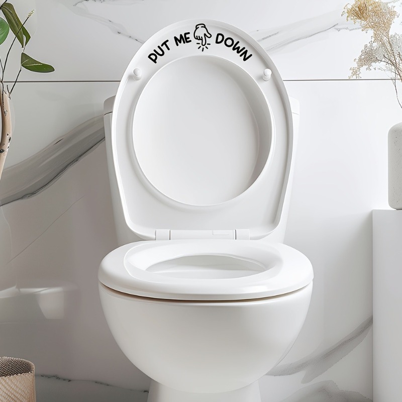 2Pcs Funny Toilet Sticker PUT  - Home Bathroom Design Ideas ulasan dan harga