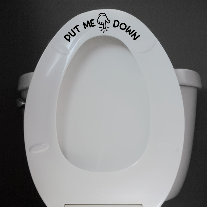 2Pcs Funny Toilet Sticker PUT  - Home Bathroom Design Ideas ulasan dan harga