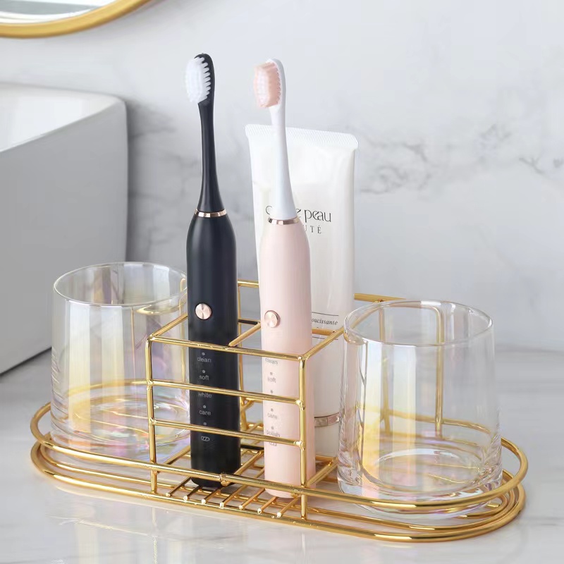 Gold Toothbrush Holder Shelf B - Toothbrush Holder Set ulasan dan harga