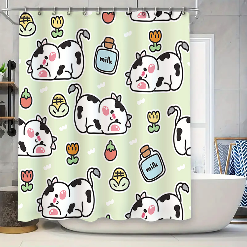 Adorable Cow Print Shower Curt - Home Bathroom Design Ideas ulasan dan harga