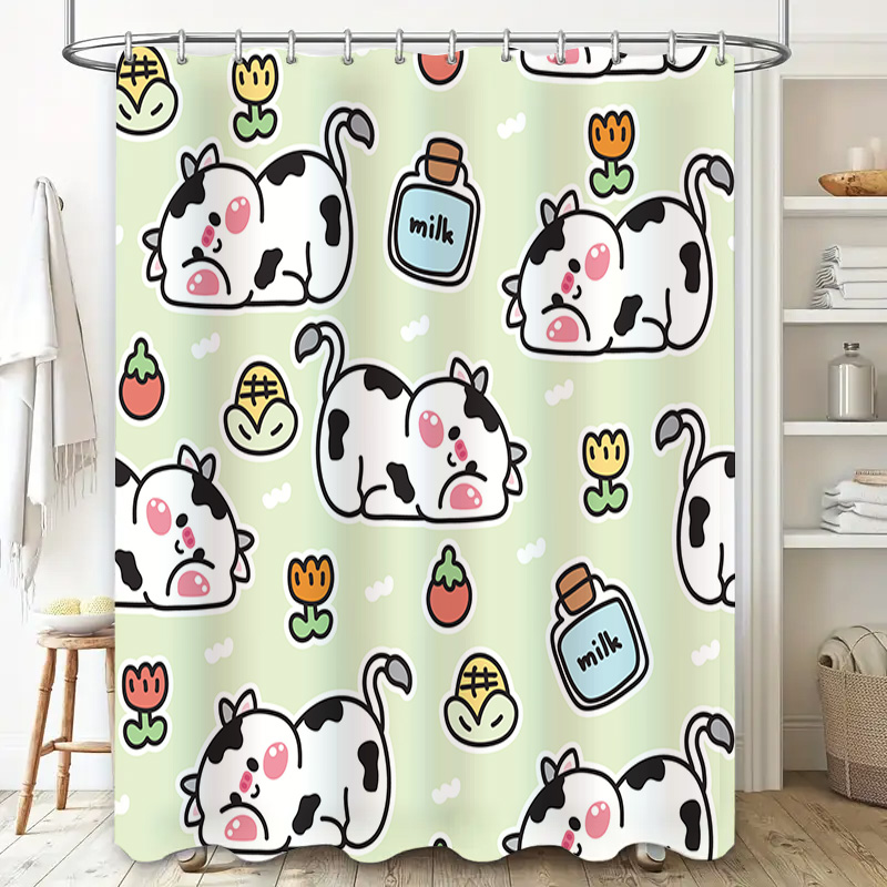 Adorable Cow Print Shower Curt - Home Bathroom Design Ideas ulasan dan harga