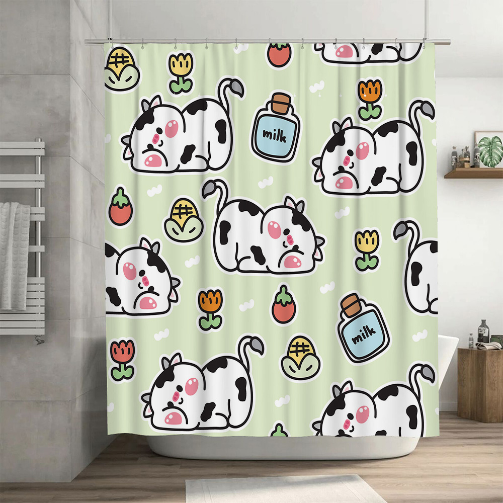 Adorable Cow Print Shower Curt - Home Bathroom Design Ideas ulasan dan harga