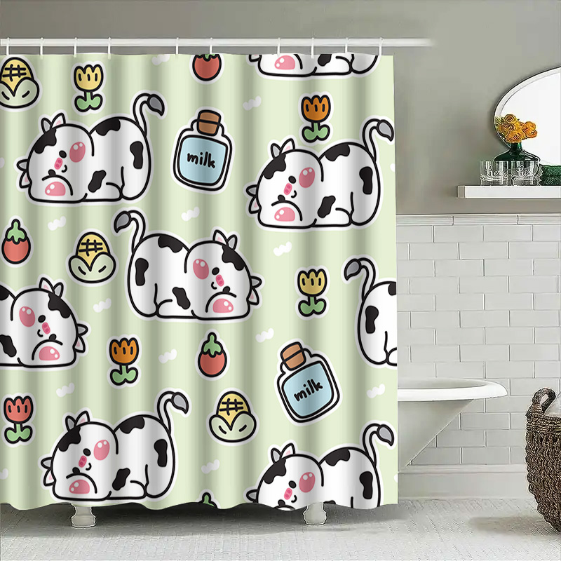 Adorable Cow Print Shower Curt - Home Bathroom Design Ideas ulasan dan harga