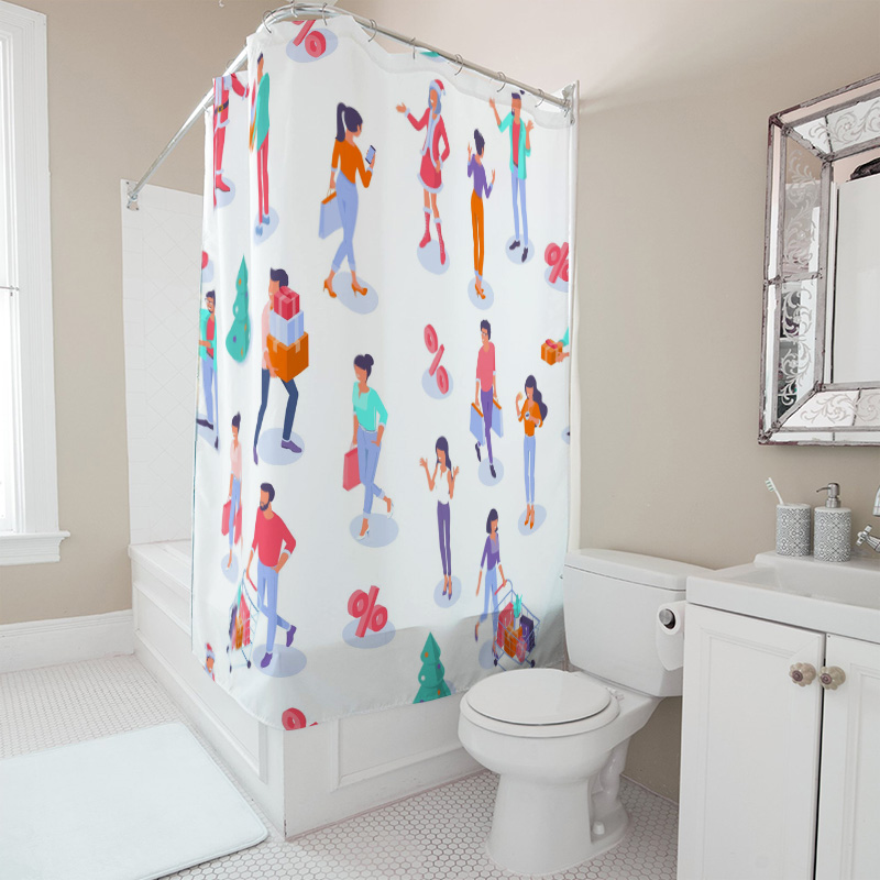 TU Shopping Lovers Shower Curt - Home Bathroom Design Ideas ulasan dan harga