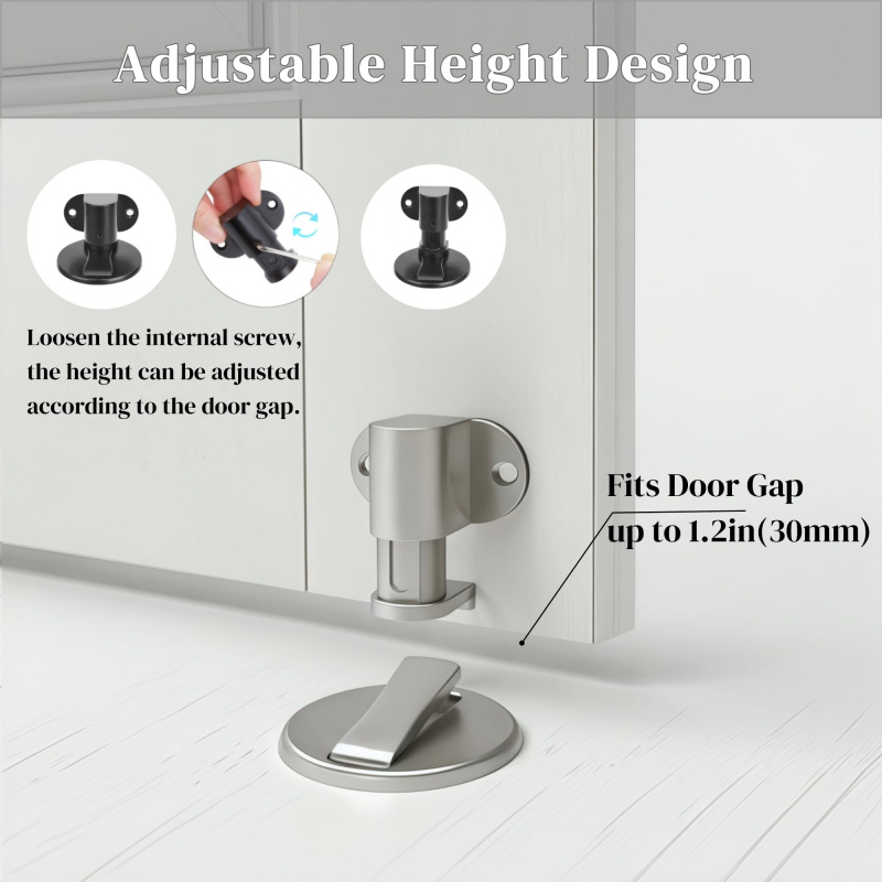 Adjustable Door Stop Punch-fre - Home Bathroom Fittings ulasan dan harga