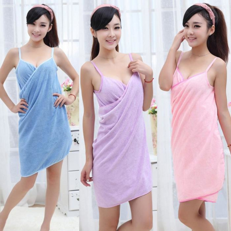 Women Wearable Robes Bath Towe - Home Bathroom With Sauna ulasan dan harga