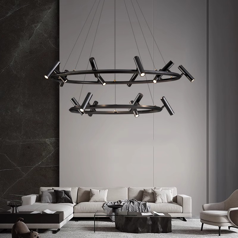 Modern Creative Round LED Pend - Home Bathroom Lighting Design ulasan dan harga