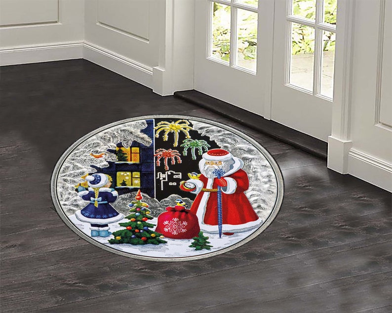 Christmas Tree Round Rug, Xmas - Home Bathroom Design Ideas ulasan dan harga